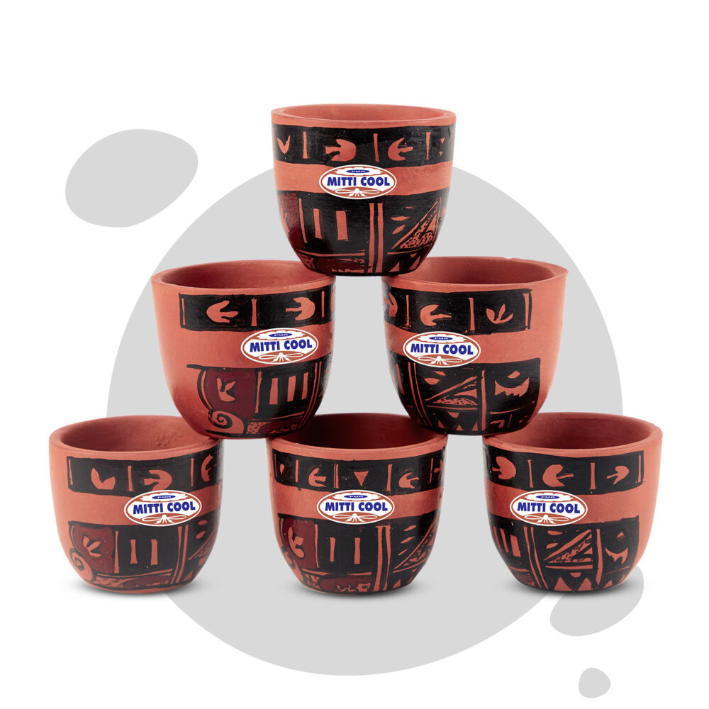 Clay Cherry Cup Set 100 ml (6 piece) Black Italica Design