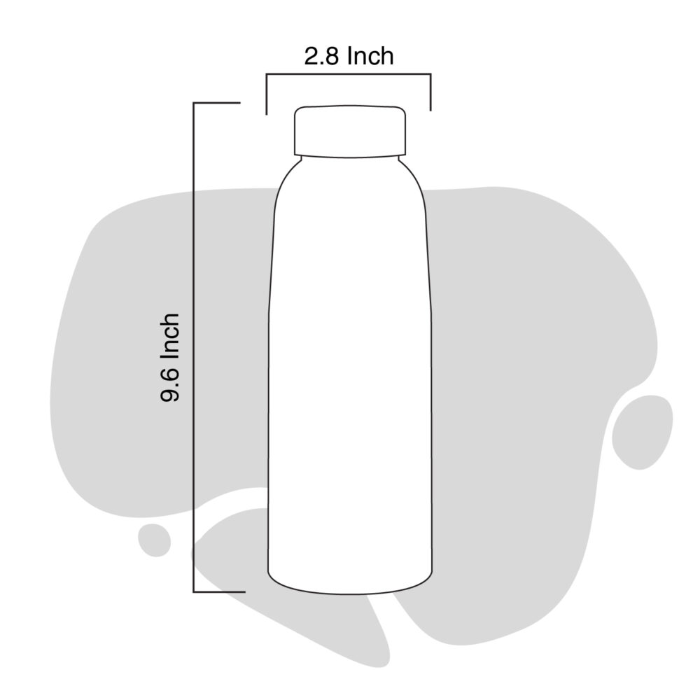 Clay Water Bottle 400 ML Abstract Cross Design - Image 3