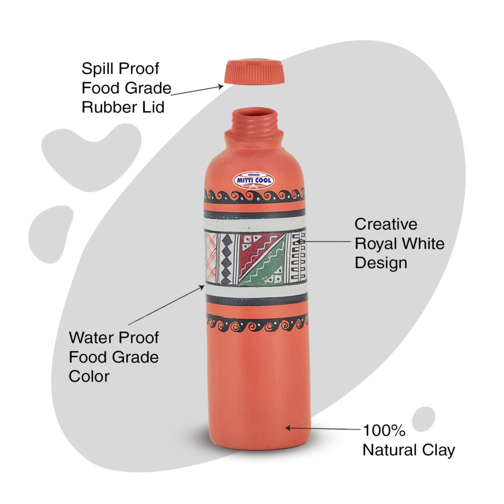 Clay Royal White  Water bottle 600 ml - Image 2