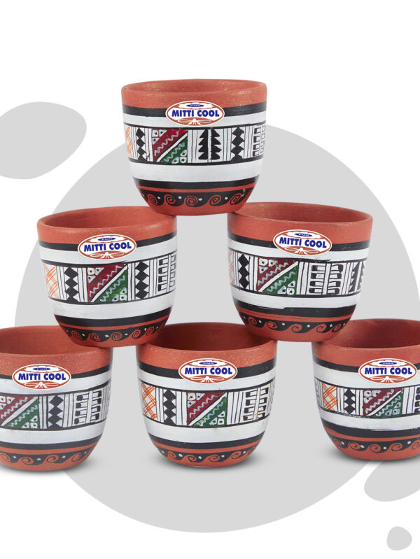 Clay Cherry Cup Set 100 ML Royal White Design