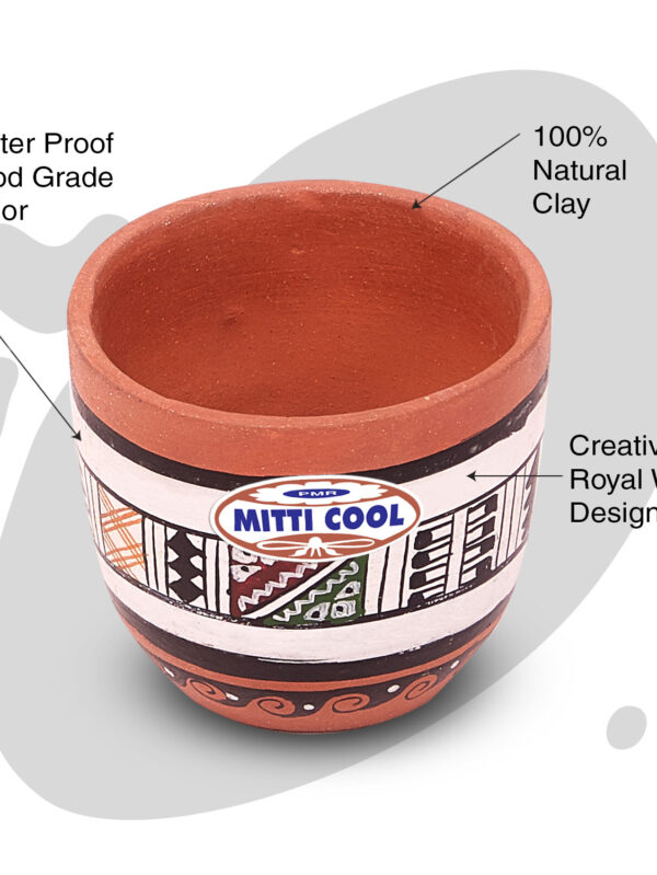 Clay Cherry Cup Set 100 ML Royal White Design - Image 2