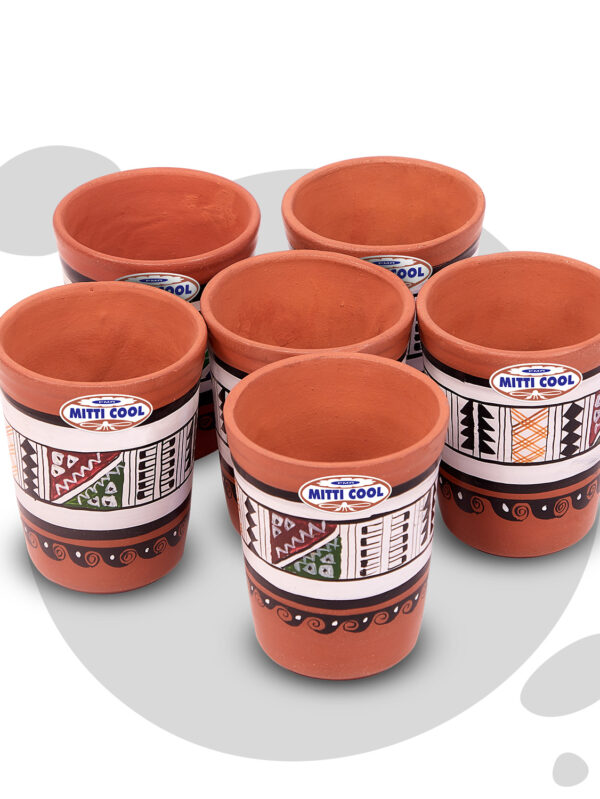 Clay Dinner Glass Set 200 ML (6 Piece) Royal White Design
