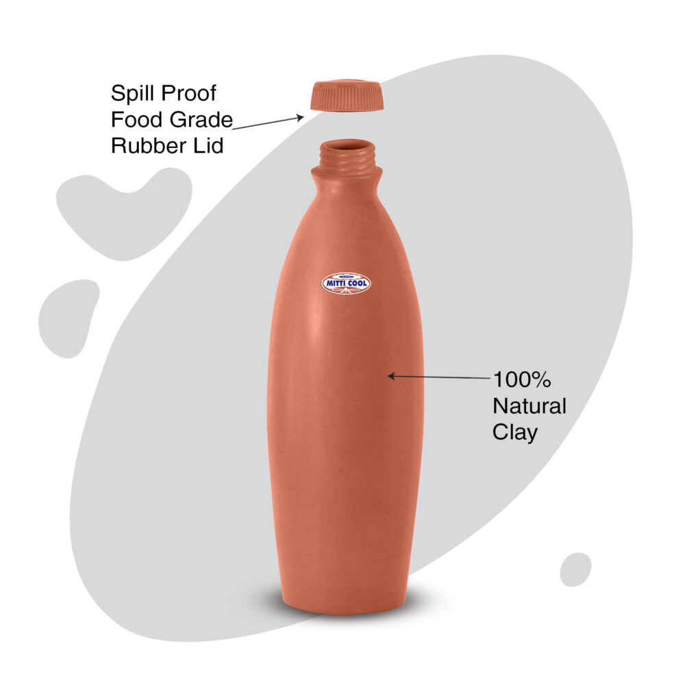 Clay Water Bottle 1 Litre - Image 2