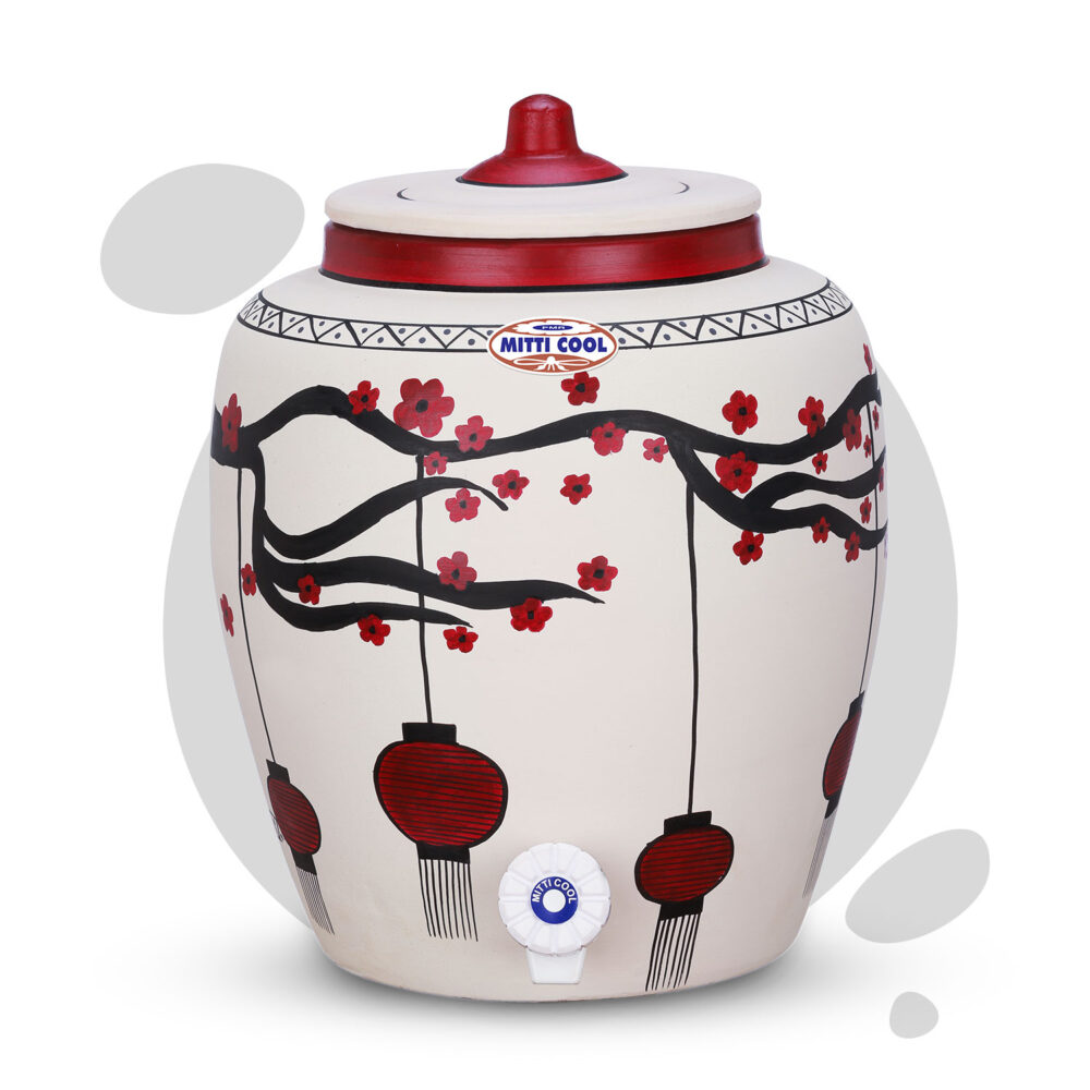 Clay Water Pot 11 Litre Lantern Design