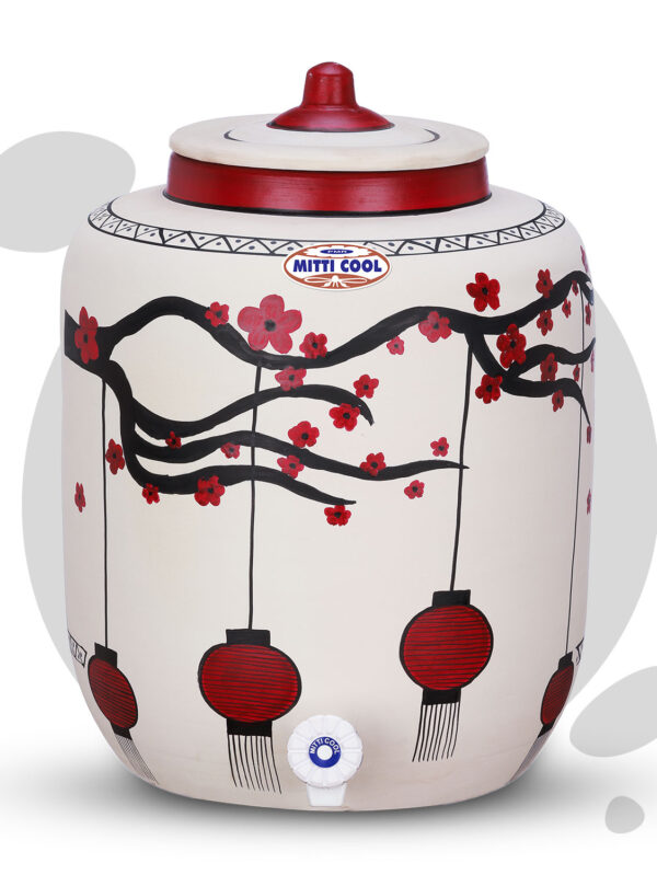 Clay Water Pot 17 Litre  Lantern Design