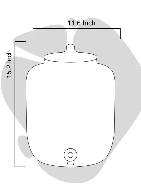 Clay Water Pot 17 Litre Rocking Horse Design - Image 3