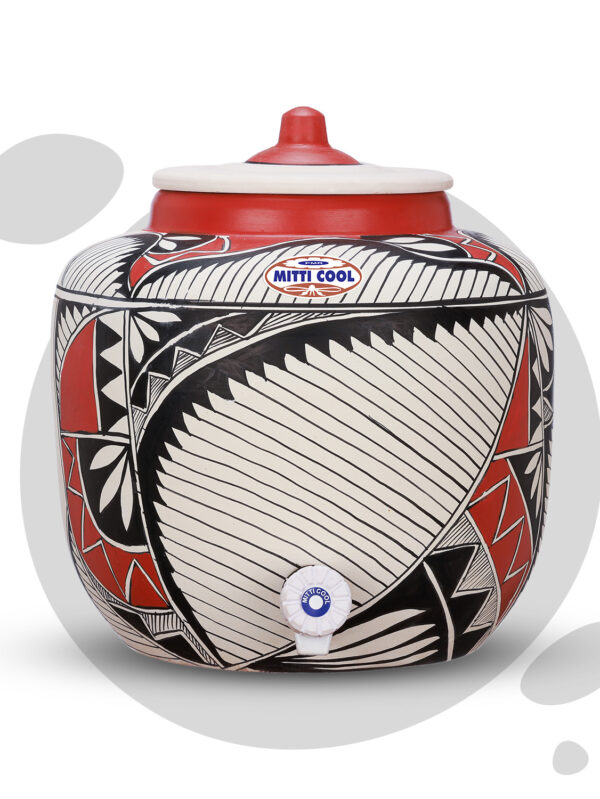 Clay Water Pot 12 Litre Royal Harp Design