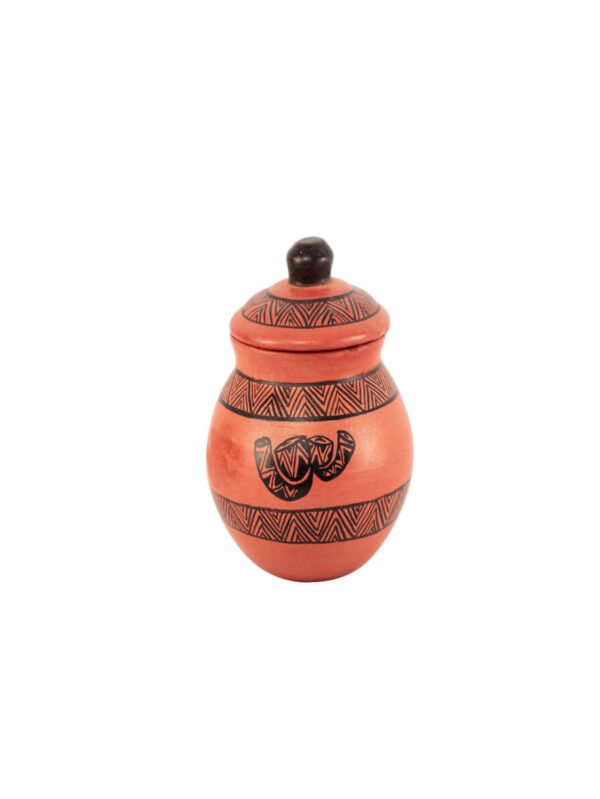 Clay Curd Pot with Cap 650ml Varli Drum